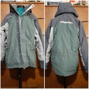 Columbia Green and Gray 3-in-1 Mens Jacket